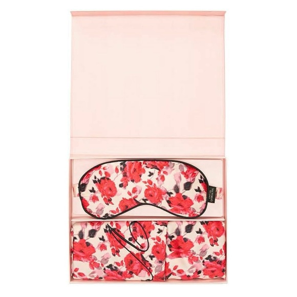 Victoria's Secret Other - Victoria's Secret Signature Satin Pink Pillow Case & Eye Mask Gift Set (Floral)